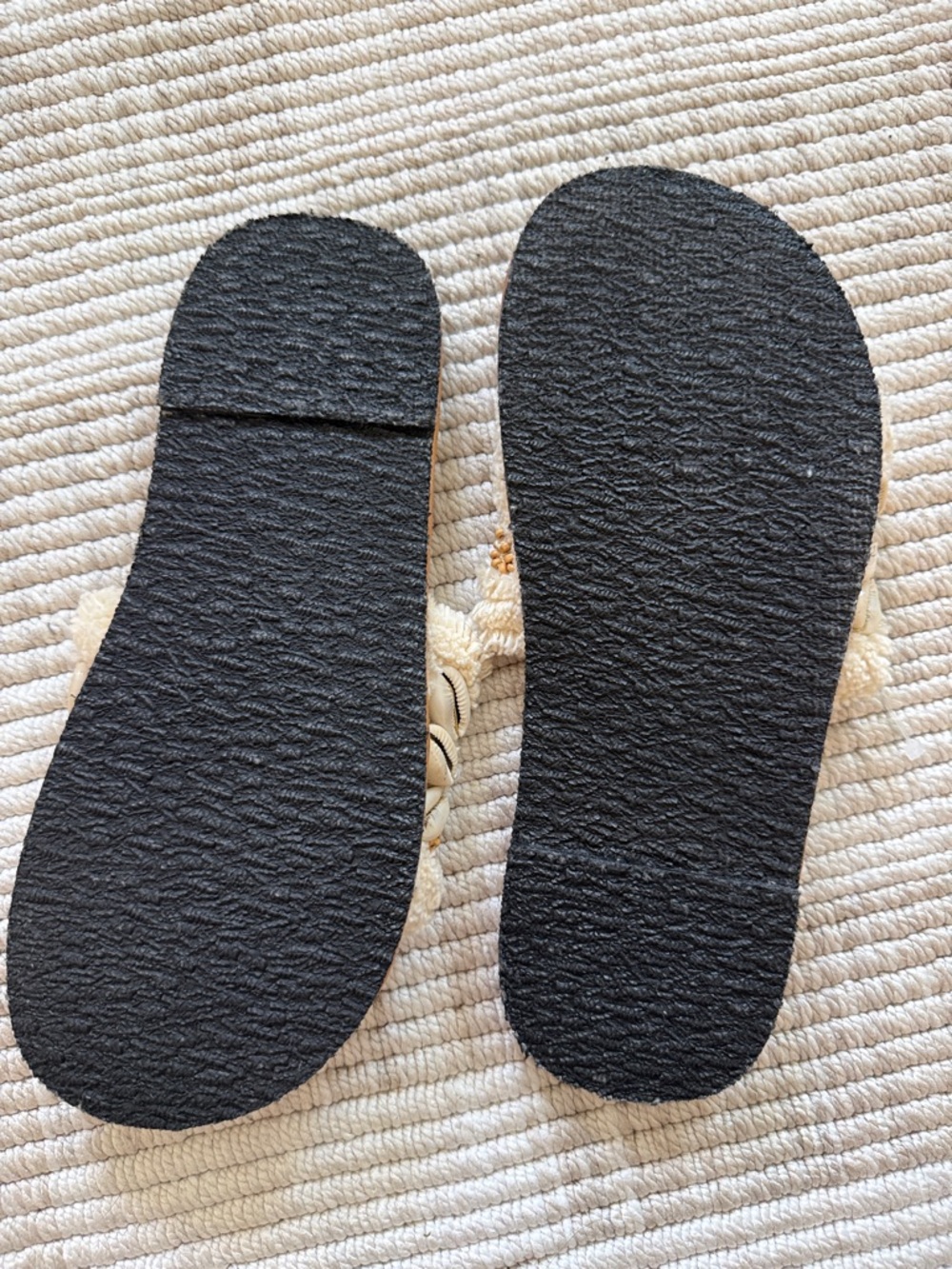 New never worn! Free People Tan Embellished Shearling Slide Sandals - Picture 4 of 4